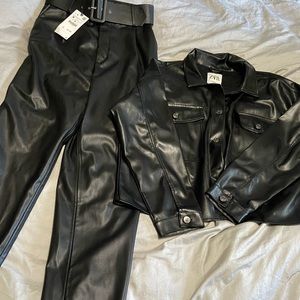 Sold Zara pleather pants and jacket